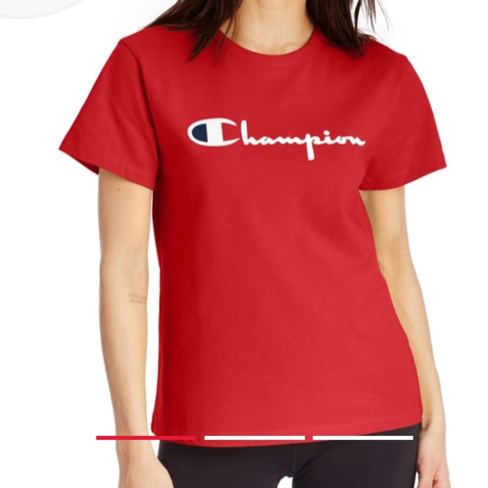 Red champion shirt